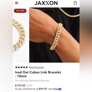 Brand New Jaxxon Iced Out Cuban Link Bracelet - 10mm